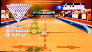 Wii Sports Resort 100 Pin Bowling Perfect 3000 [upl. by Lamrouex]