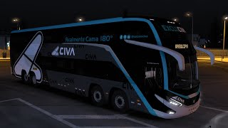 Euro Truck Simulator 2  Mod Bus 150  Marcopolo G8 DD 8x2  CIVA [upl. by Nosral]