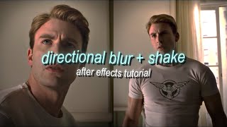 directional blur  shake  after effects tutorial [upl. by Riada993]