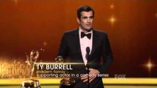 Ty Burrell wins an Emmy for Modern Family at the 2011 Primetime Emmy Awards [upl. by Riay]