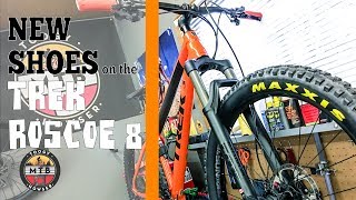 New Tires on the Trek Roscoe 8  Maxxis Minion DHF  DHR II Plus [upl. by Hamish155]