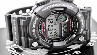 Casio GSHOCK FROGMAN GWF10001 REVIEW  How To Set Time  LIGHT DISPLAY [upl. by Elbag]