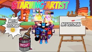 Roblox Starving Artist  Tutorial How to draw Anime 🎨🖌️ [upl. by Ellebyam]