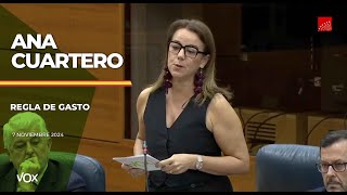 711 I Intervención de ANA CUARTERO en el Pleno de la Asamblea de Madrid [upl. by Iruj650]