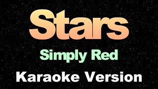 Stars  Simply Red Karaoke Version [upl. by Blayze431]