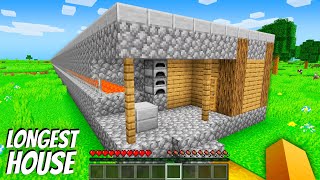 I found the LONGEST BLACKSMITH HOUSE in Minecraft  Whats INSIDE the LONGEST HOUSE in the VILLAGE [upl. by Leraj816]