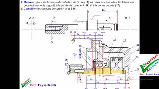 Cotation fonctionnelle  exercice 1722 chaine unilimite [upl. by Aicilehp799]