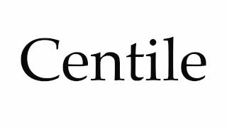 How to Pronounce Centile [upl. by Neirod]