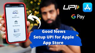 Setup UPI GPAY for Apple App Store Payments  How to add upi to payment method in iPhone [upl. by Airet171]