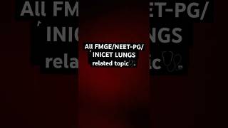 FMGENEETPGINICET LUNGS related topic🩺fmge neetpg inicet fmgeindia doctor doctors shorts [upl. by Aihsakal897]