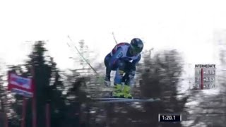 Nyman 26th in Bormio DH  USSA Network [upl. by Kashden]