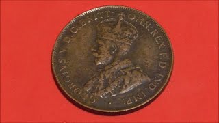 1936 Australian One Penny Coin numismatics coins australia [upl. by Ayotel721]