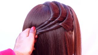 Simple and easy hairstyle for girls  quick hairstyle  hairstyle for girls  open hairstyle [upl. by Latyrc]