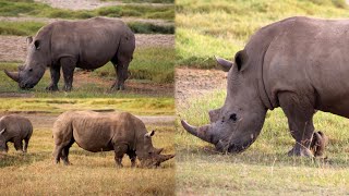 Rhino Nakuru National Park Kenya [upl. by Nibroc]