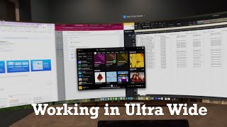 Looking at a Real Work Setup Using Vision Pro Ultra Wide Display [upl. by Molloy390]