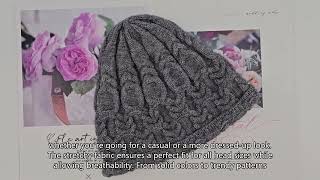 Customized Stylish Beanie Hat Jacquard Pattern Knitted Beanie Ribbed Beanie Cap China Manufacturer [upl. by Mafala487]