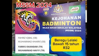 MSSM 2024 R16  Sabah vs Terangganu BL15 foryou badminton [upl. by Wall79]