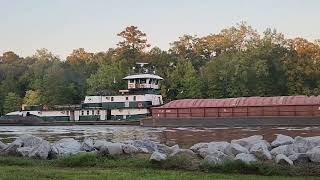 River barge on the Tombigbee River [upl. by Amorette]