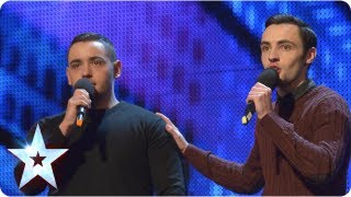 Richard and Adam singing The Impossible Dream  Week 2 Auditions  Britains Got Talent 2013 [upl. by Luckett262]