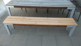 Modern Bench DIY Gartenbank selber bauen Easy Outdoor Bench Bank aus Holz bauenSitzbankлавка [upl. by Lovering]