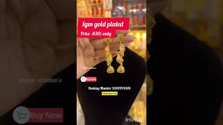 1gm gold plated jewellery price 830only viralvideo gold trending [upl. by Htidra]