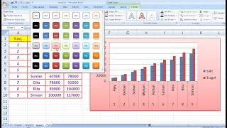 Sales Target Chart Trick In Excelexcel excel exceltech spreadsheet spreadsheet microsoftoffice [upl. by Hervey371]