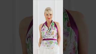 Seidentuch als Top  schnell und einfach binden scarfstyles scarftutorial fashionhacks [upl. by Curtice]