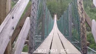 Kootenai River Suspension Bridge and Falls Near Troy Montana [upl. by Euqirne]