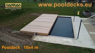 Poolabdeckung 10x4 m mit unserem Pooldeck von pooldeckseu [upl. by Faucher712]