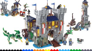 LEGO Creator Medieval Castle thorough review all 3 builds  all combined 31120 [upl. by Gokey]