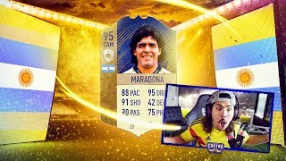 I PACKED 95 ICON MARADONA OMFG FIFA 18 [upl. by Auqinehs]