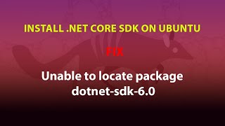 UBUNTU install Net Core SDK amp runtime [upl. by Ecneralc]