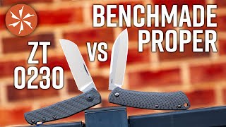 Slipjoint Showdown ZT 0230 vs Benchmade Proper  KnifeCenter Reviews [upl. by Oilasor640]