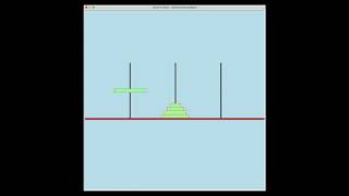 Solving and Animating Tower of Hanoi  Python Turtle Project [upl. by Amikay909]