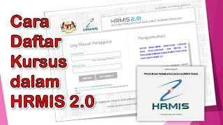 Cara Daftar Kursus dalam Modul Pembangunan HRMIS 20 [upl. by Artnoed]