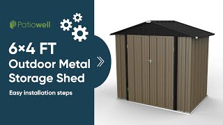 Patiowell Storage Shed  6 x 4 FT Assembly [upl. by Ignaz]