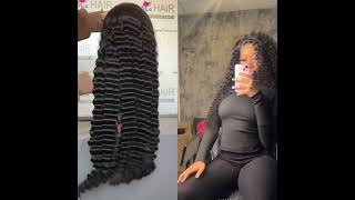 26” deep wave wig was installed  hair vendor WhatsApp 8618600775153 wigvendor wigvendors [upl. by Weiman]