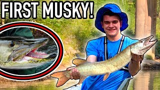 I CAUGHT MY FIRST MUSKY Fish of 10000 Casts [upl. by Roldan]