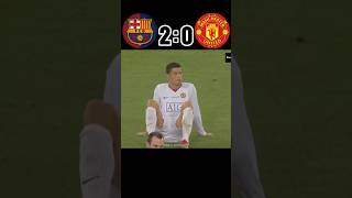 Fc Barcelona vs Manchester united 20 Imaginary match highlights ronaldo messi shorts football [upl. by Kaltman555]