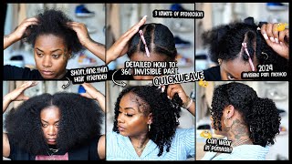 THE ULTIMATE QUICKWEAVE FOR SHORTFINETHIN HAIR 😱😱  360 INVISIBLE PART QUICKWEAVE👀  VERSATILE 🤌🏾 [upl. by Enavi]