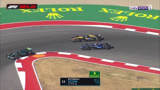 Esteban Ocon overtake on Alex Albon US GP 2024 [upl. by Bertina]