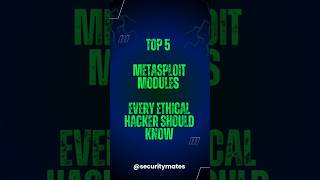 Top 5 Metasploit Modules Every Ethical Hacker Should Know shorts [upl. by Lefkowitz]