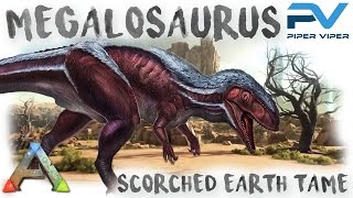 ARK SCORCHED EARTH  TAMING A MEGALOSAURUS ON THE SCORCHED EARTH [upl. by Kowtko826]