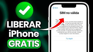 ✅ SIM no válida Libera tu iPhone 100 GRATIS en 2024  Funciona con Todos los Modelos [upl. by Niki]