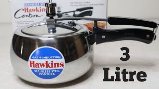 Hawkins 3 litre Stainless Steel Pressure Cooker Review  Hawkins Contura Cooker  Hawkins Contura [upl. by Lindell692]