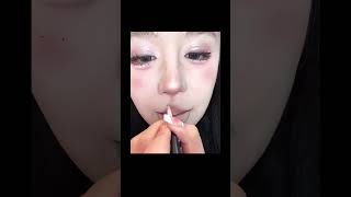 Super detailed tutorial on how to make your thin lips to big lips makeup makeuptutorial lipstick [upl. by Reiko]