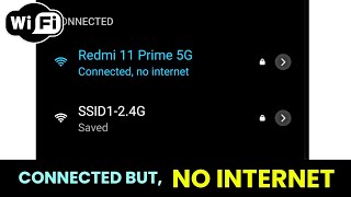 How To Fix Wi Fi Problem  Connected No Internet  WiFi Connected But No Internet Access Android [upl. by Boylston]