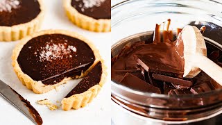 How To Make A Perfect Chocolate Tart  Feedy Cake  Shorts [upl. by Jule]