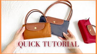 How To Fold Longchamp Le Pliage Bag [upl. by Ahsatam]