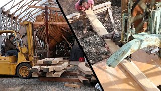 BoatBuilding  Making Deck Beams  Hiring another Shipwright EP69 [upl. by Aime798]